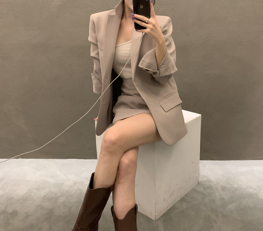 2021 High quality Women Blazer and Skirt Suits Simple Temperament Blazer Coat High Waist A Line Skirts
