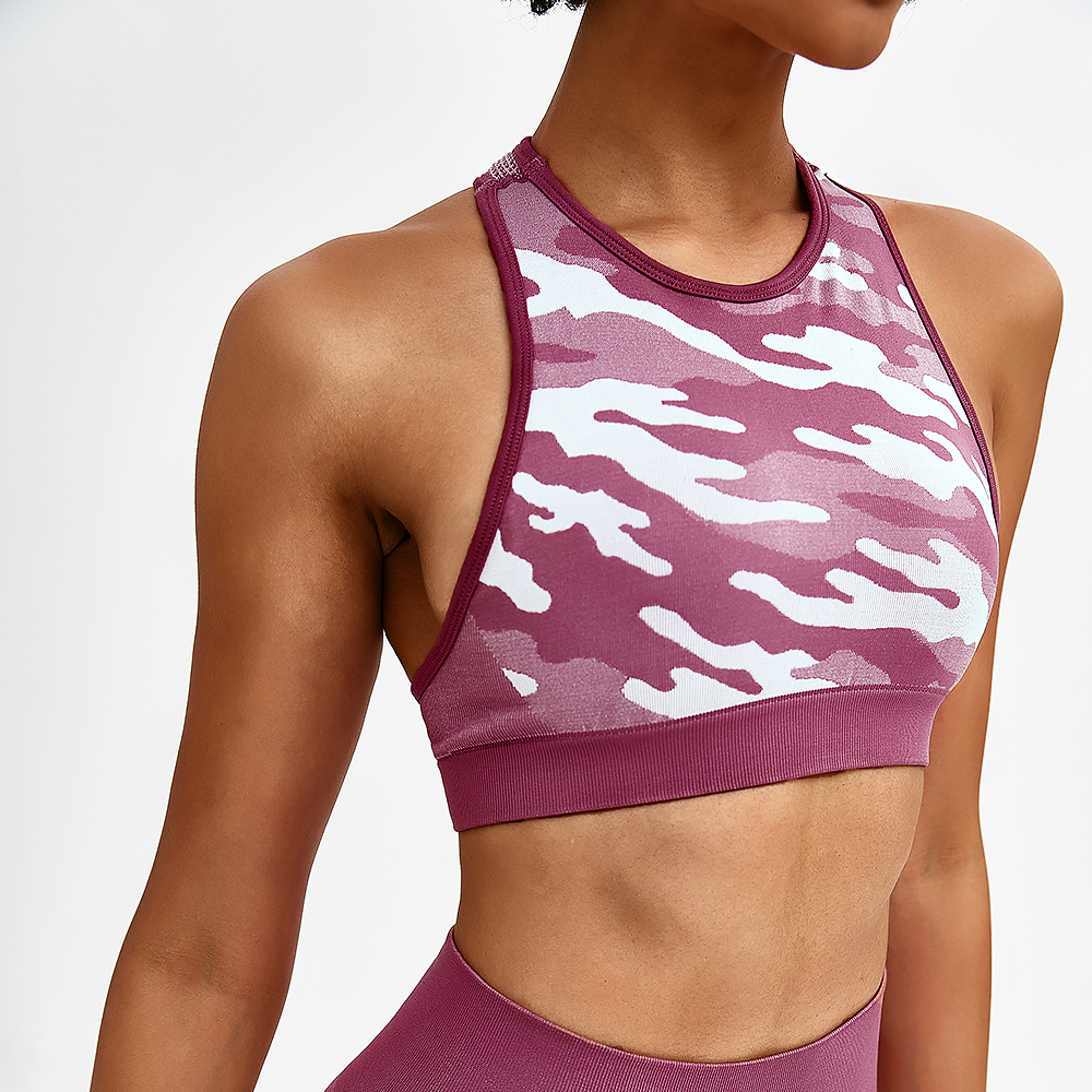 2021 High quality Camouflage Women Quick Dry Gymwear Running Fitness Sportswear Top Gym Bra and Leggings