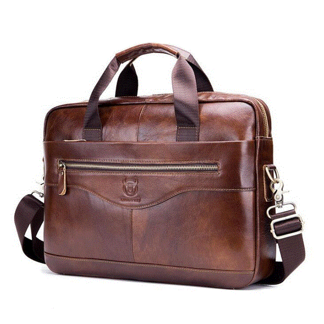 2021 High quality Men Briefcases Lawyer Genuine Leather Handbag Vintage Laptop Briefcase