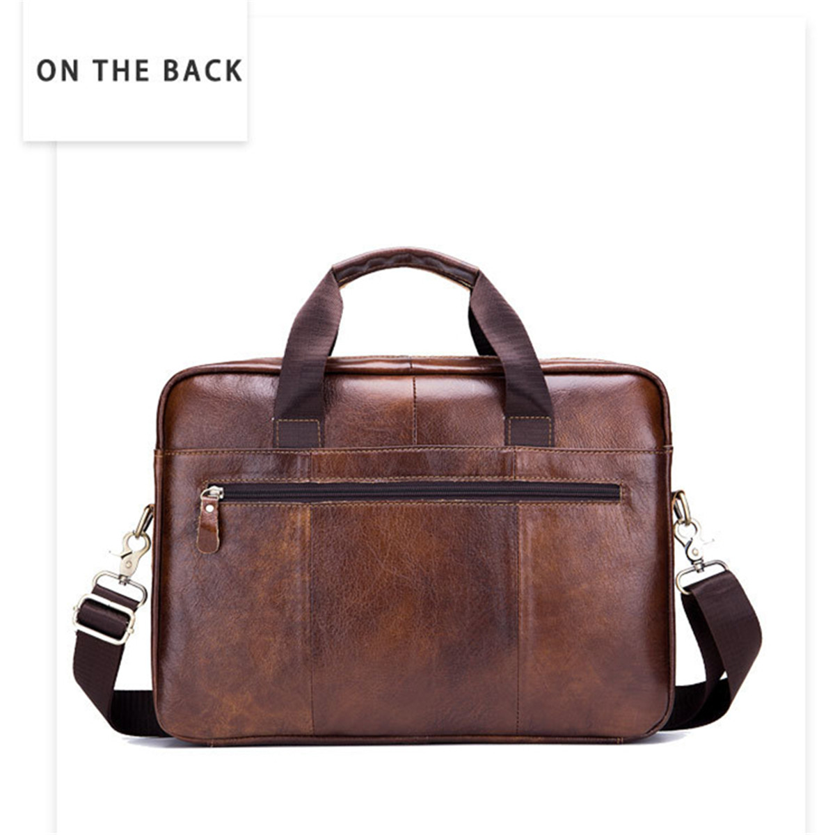 2021 High quality Men Briefcases Lawyer Genuine Leather Handbag Vintage Laptop Briefcase