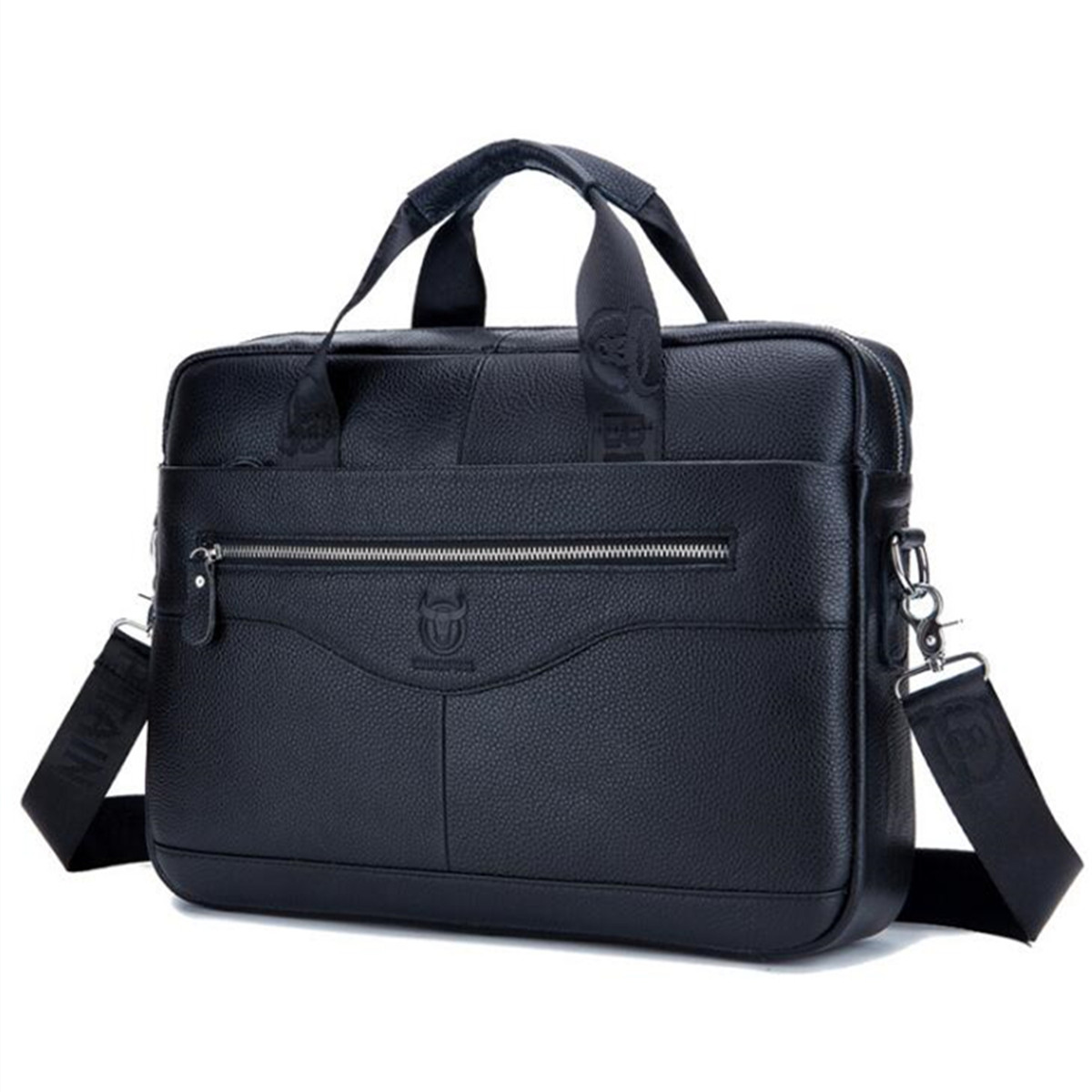 2021 High quality Men Briefcases Lawyer Genuine Leather Handbag Vintage Laptop Briefcase