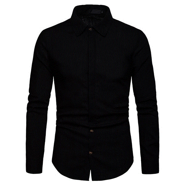 2021 High quality Mens Long Sleeve Linen Shirts Mens Slim Fit Button Down Shirts Tuxedo Shirt Men Business Shirts