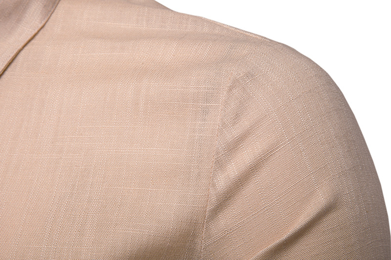 2021 High quality Mens Long Sleeve Linen Shirts Mens Slim Fit Button Down Shirts Tuxedo Shirt Men Business Shirts