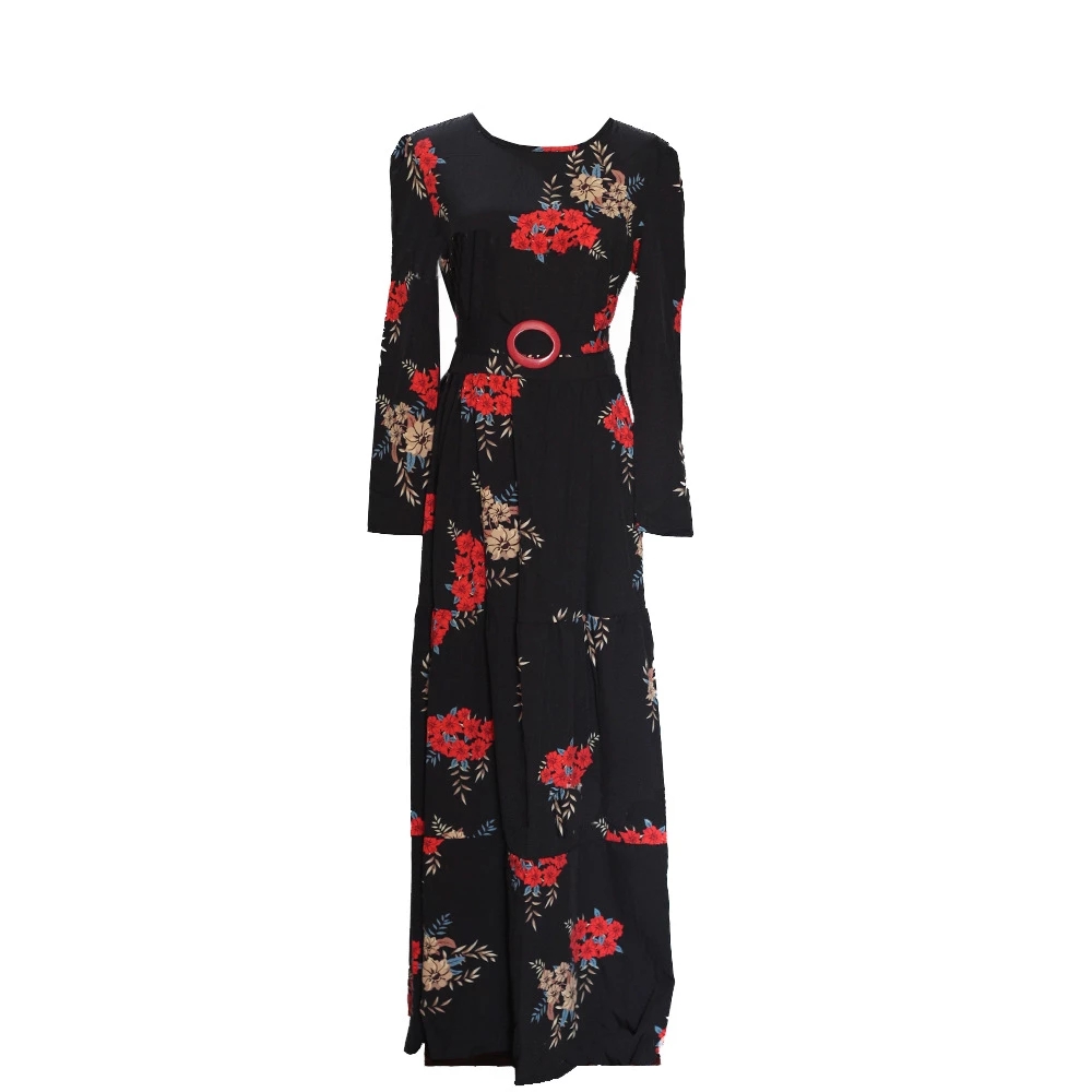 2021 High quality Muslim Abaya Print Maxi Dress Turkish Hijab Cardigan Kimono Long Robe Gowns Jubah Middle Dress