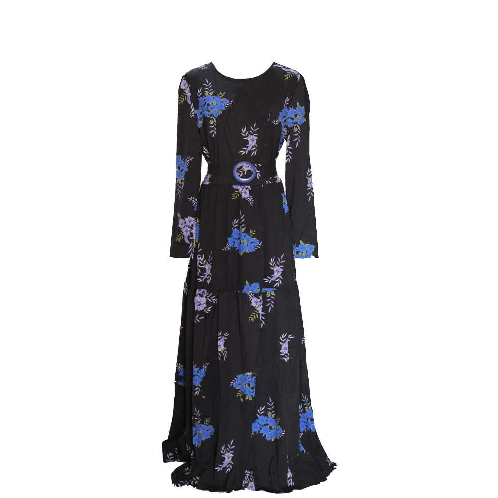 2021 High quality Muslim Abaya Print Maxi Dress Turkish Hijab Cardigan Kimono Long Robe Gowns Jubah Middle Dress