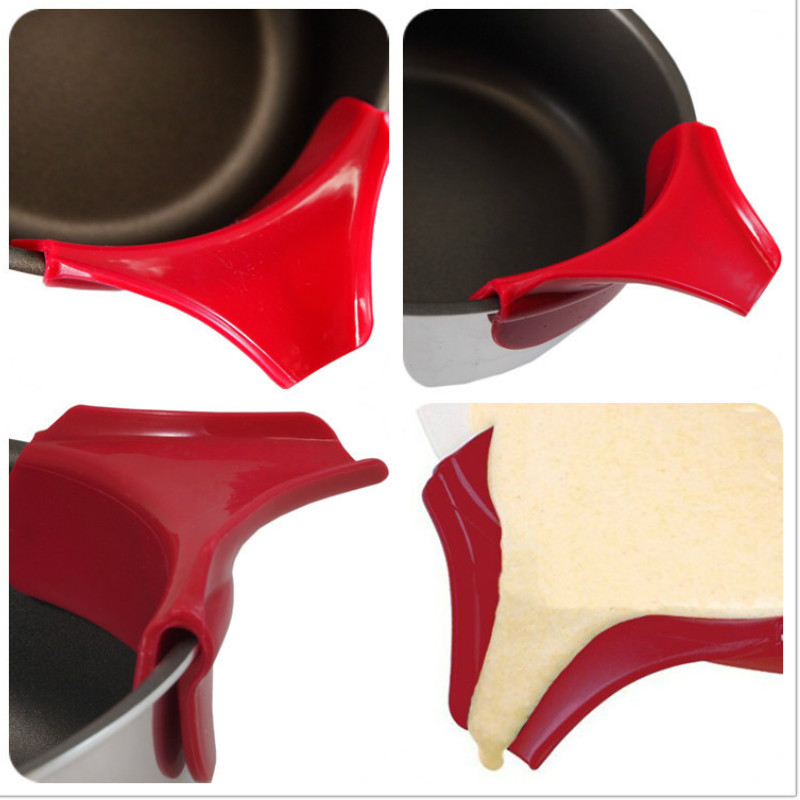 2021 High quality 1PC Fluid Director Silicone Liquid Diversion Mouth Pour Soup Maker Kitchen Tools  Round Mouth Edge