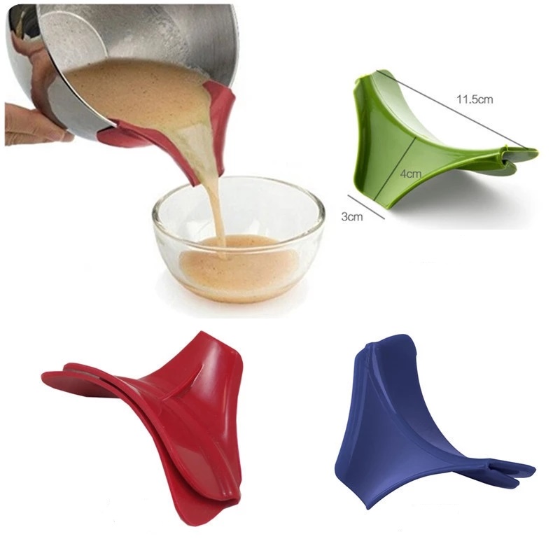 2021 High quality 1PC Fluid Director Silicone Liquid Diversion Mouth Pour Soup Maker Kitchen Tools  Round Mouth Edge