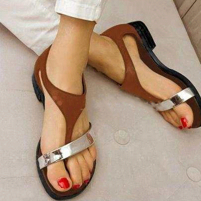 2021 High quality Women's Sandals Summer Low Heel Clip Toes Buckle Strap Shoes Pu Leather Sandalias Ladies Casual
