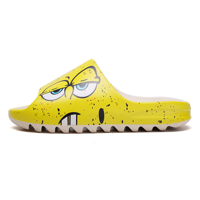 Men's Summer Slides Breathable Cool Beach Sandals Flip Flops Fish Mouth Men Slippers Big Size