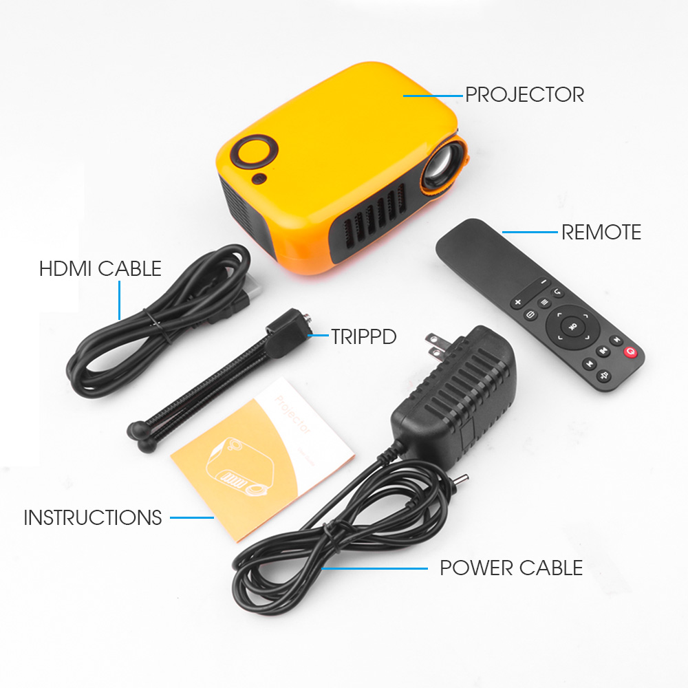 2021 High quality Mini Projector Supports 1080P HDMI USB Micro SD Card LCD Home Entertainment Theater Video Projector