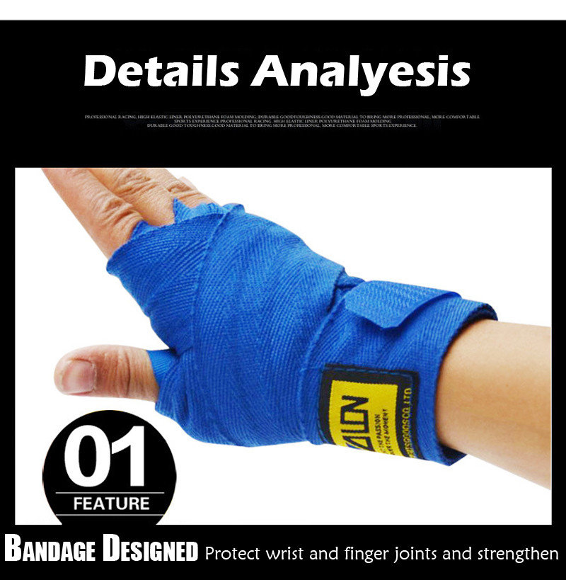 2021 High quality 2pcs/roll Width 5cm Length 2.5M Cotton Sports Strap Boxing Bandage Sanda Muay Taekwondo Hand Gloves