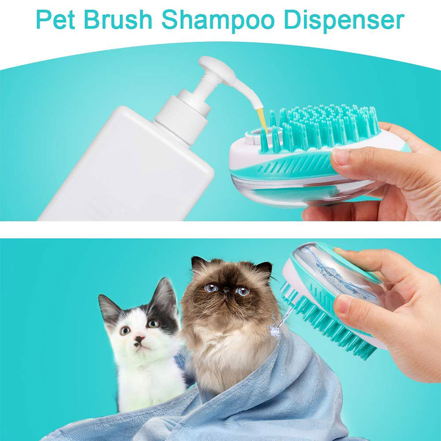 2021 High quality Pet Bath Brush Multifunction Shampoo Massage Brush Shower Hair Removal Comb For Pet Cleaning Tool