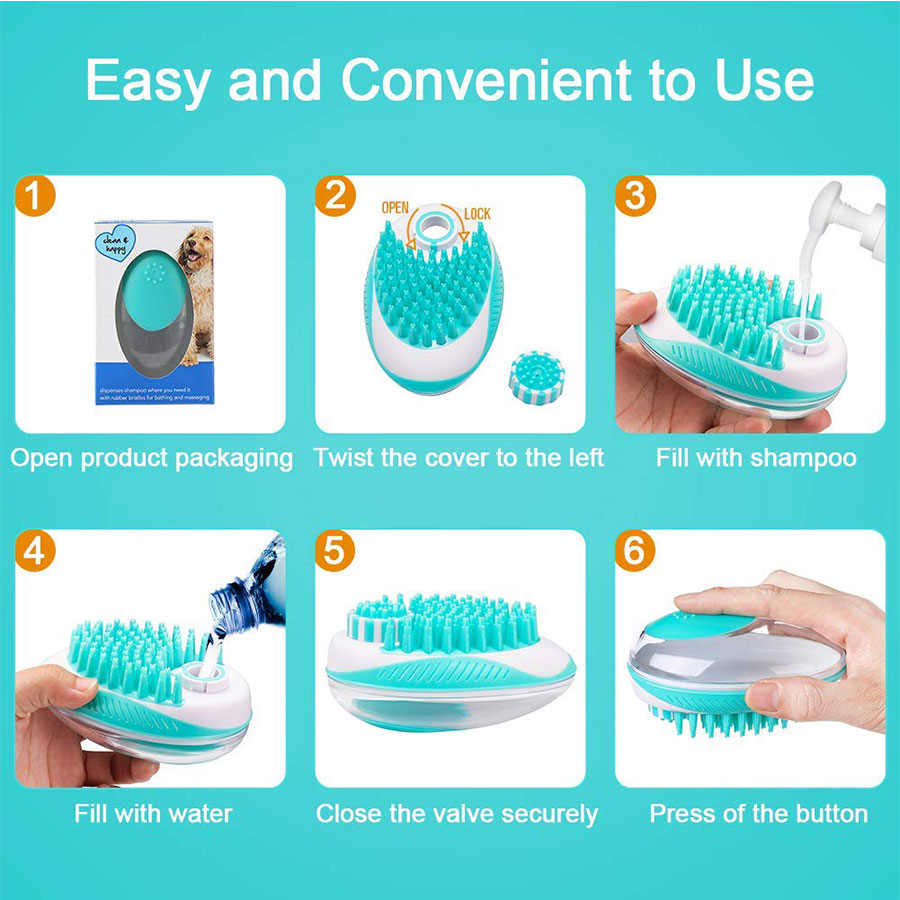 2021 High quality Pet Bath Brush Multifunction Shampoo Massage Brush Shower Hair Removal Comb For Pet Cleaning Tool