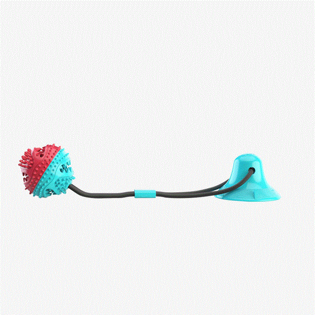 2021 High quality Pet Interactive Suction Cup Push Molar Bite Toy Elastic Ropes Dog Tooth Cleaning Chewing Supplies