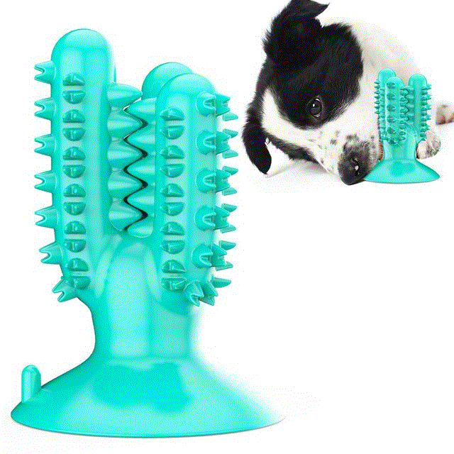 2021 High quality Dog Suction Molar Toothbrush Toy Chew Cleaning Teeth Safe Elasticity Soft TPR Pet Tooth Cleaning Toy