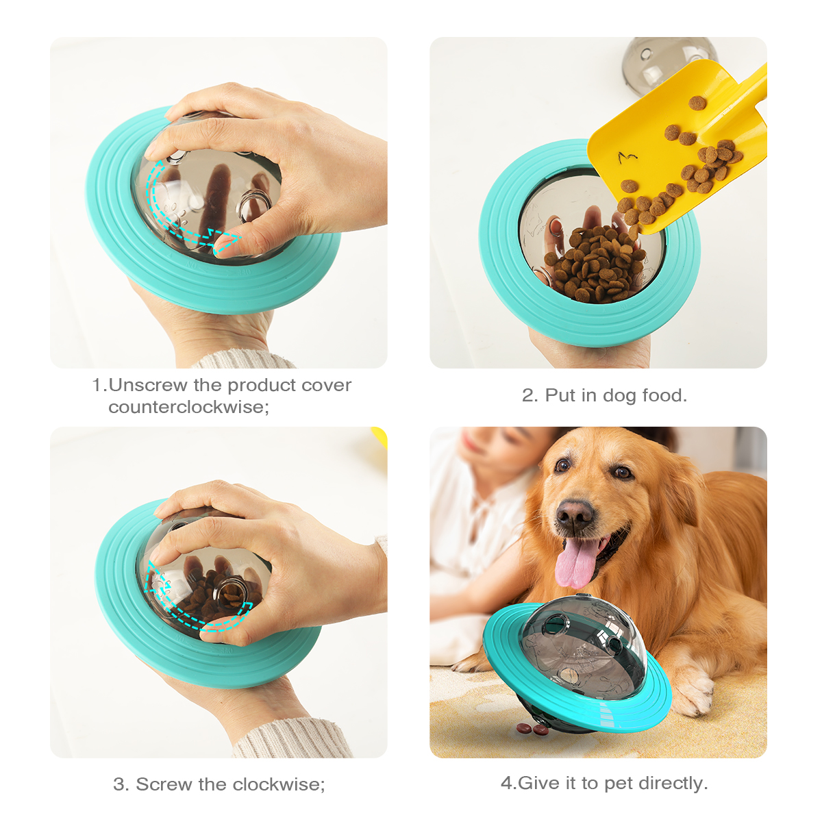 2021 High quality Interactive Dog Game Cat Dogs Slow Food Leakage Foods Ball Puppy IQ Training Toy Pet Supplies