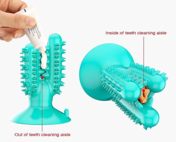 2021 High quality Dog Suction Molar Toothbrush Toy Chew Cleaning Teeth Safe Elasticity Soft TPR Pet Tooth Cleaning Toy