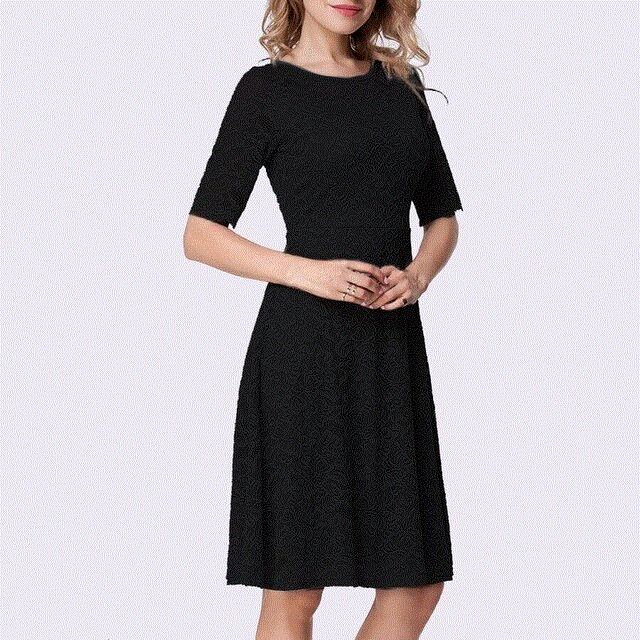 2021 High quality Vintage Party Dress Lace Half Sleeve Dress Women Plus Size Dress Lace Party Dresses Fashion Dress