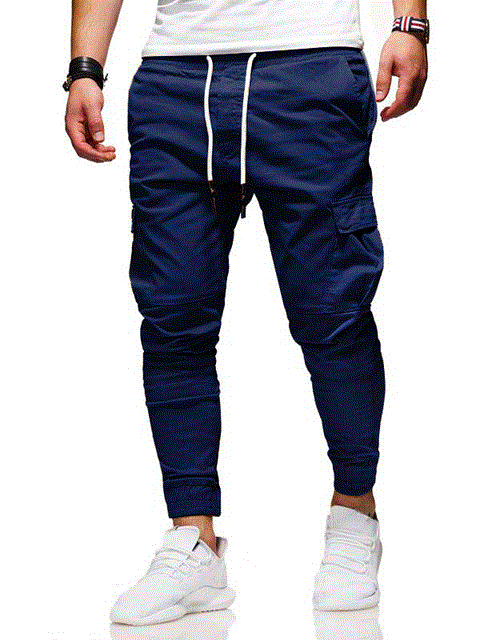2021 High quality Men Fitness Bodybuilding Gyms Pants  Outdoor  Pencil Pants  Drawstring  Regular Trousers