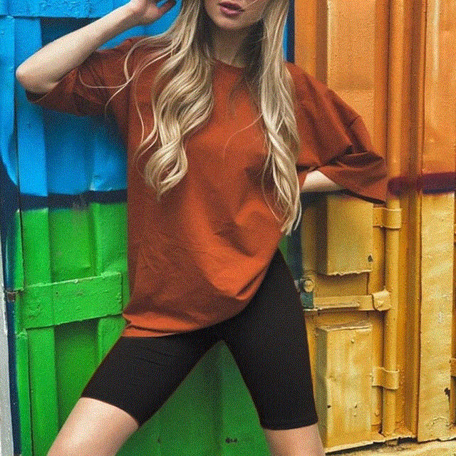 2021 High quality Suit With Belt Solid O-Neck Home Loose Casual Fashion Leisure Bicycles Shorts Set