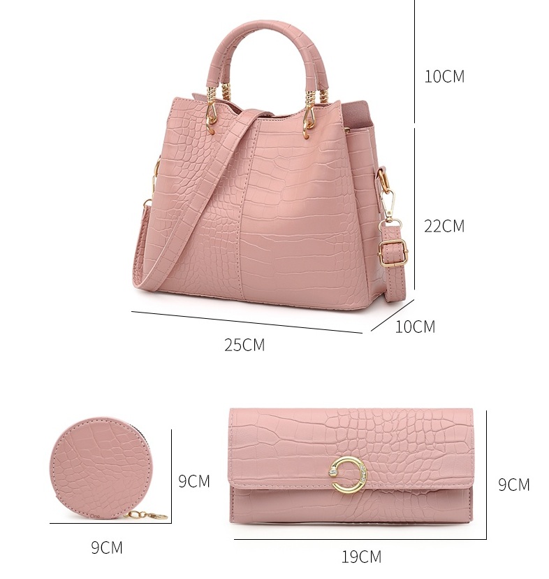 2021 High quality 3pcs Set Composite Bag High Quality Pu Leather Women Handbag Ladies Large Capacity Shoulder Bag