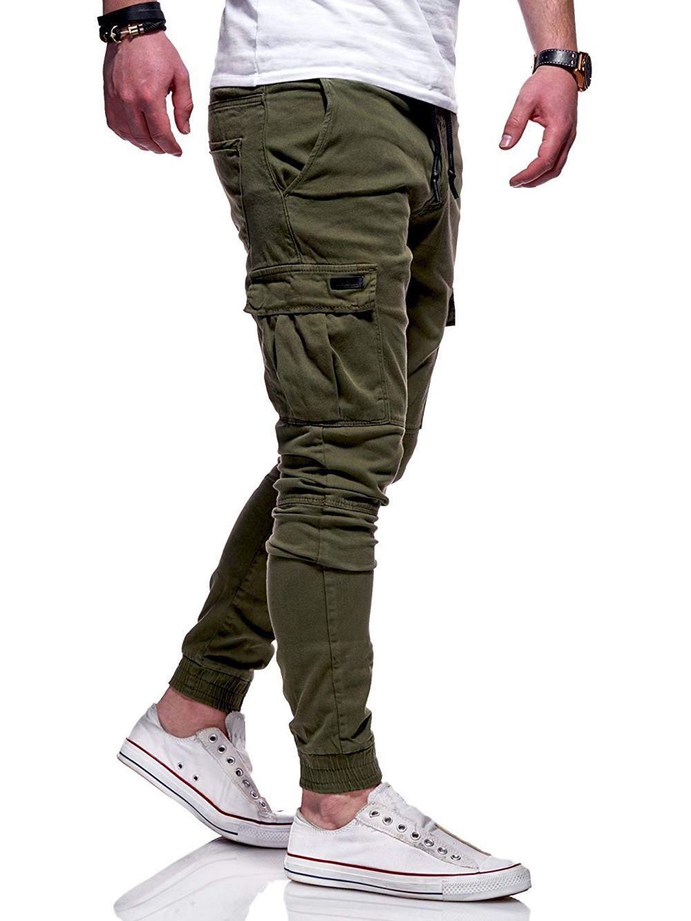 2021 High quality Men Fitness Bodybuilding Gyms Pants  Outdoor  Pencil Pants  Drawstring  Regular Trousers