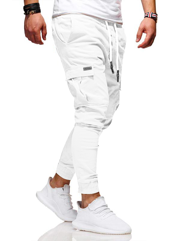 2021 High quality Men Fitness Bodybuilding Gyms Pants  Outdoor  Pencil Pants  Drawstring  Regular Trousers