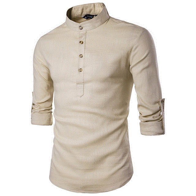 2021 High quality Spring Cotton Linen Men Shirts Man Long Sleeve Collar Chinese Clothes Male Big Size Casual Shirts