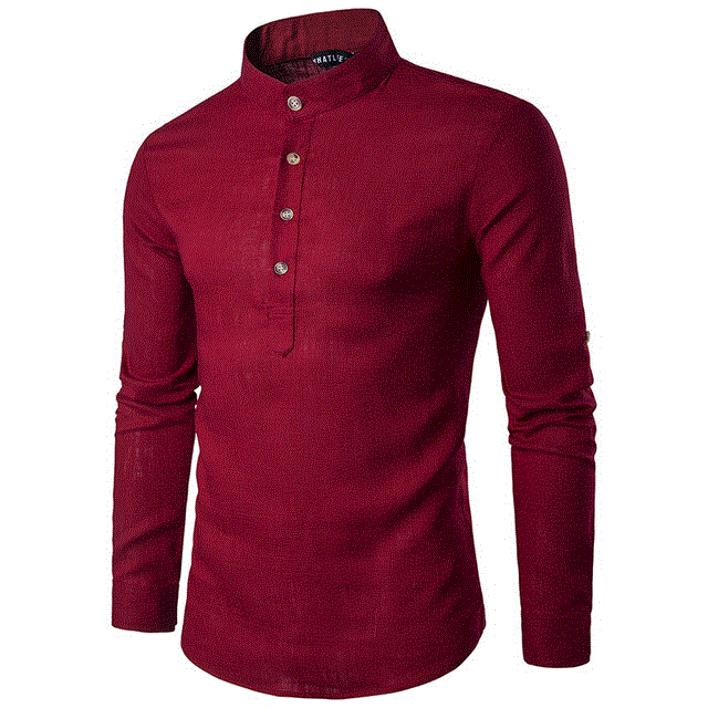 2021 High quality Spring Cotton Linen Men Shirts Man Long Sleeve Collar Chinese Clothes Male Big Size Casual Shirts