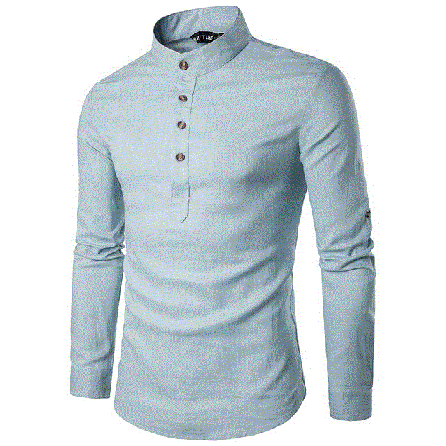 2021 High quality Spring Cotton Linen Men Shirts Man Long Sleeve Collar Chinese Clothes Male Big Size Casual Shirts