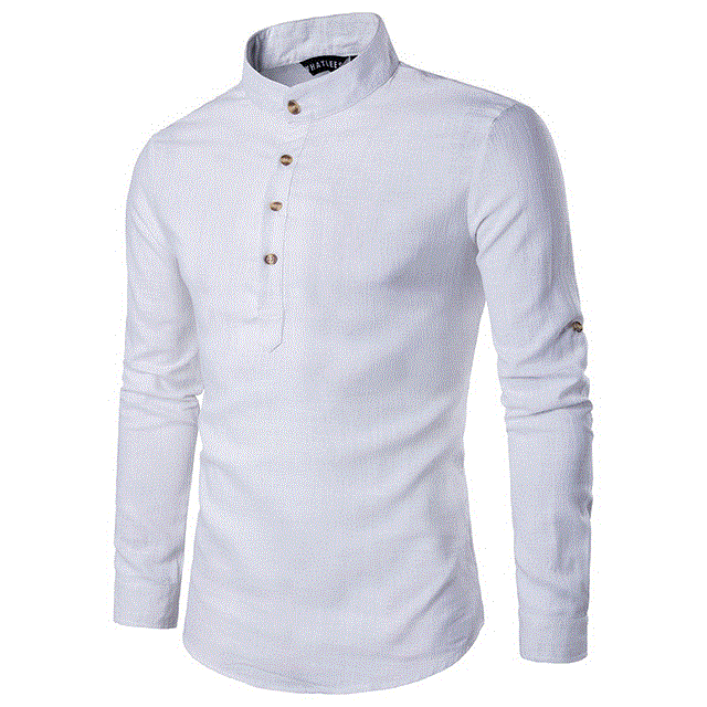 2021 High quality Spring Cotton Linen Men Shirts Man Long Sleeve Collar Chinese Clothes Male Big Size Casual Shirts