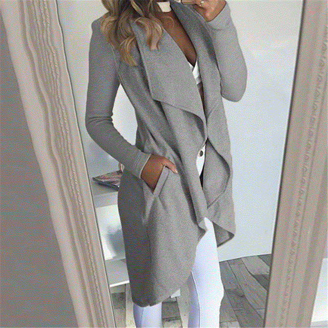 Fashion Women Open Front Coats and Jacket Office Lady Cardigan Femme Outwear Autumn Top Ladies