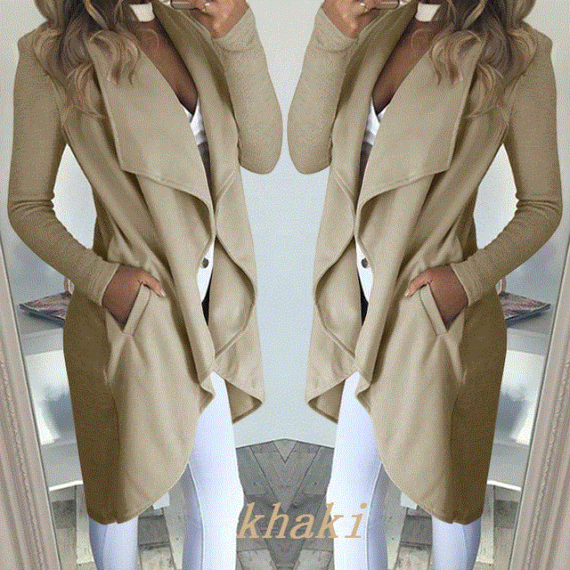 Fashion Women Open Front Coats and Jacket Office Lady Cardigan Femme Outwear Autumn Top Ladies