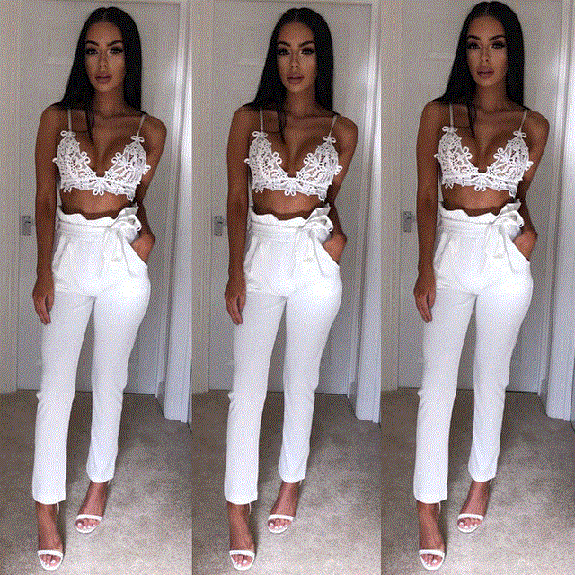 2021 High quality High Waist Pencil Pants Women Casual Elegant Pockets Pants Female Solid skinny Trousers Female