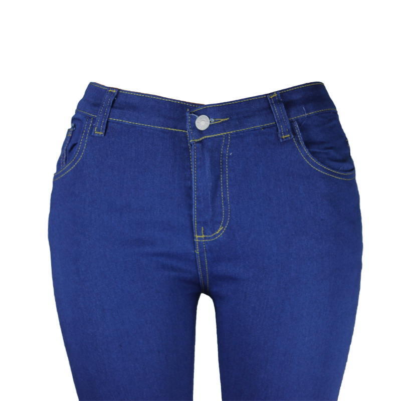 2021 High quality Women Skinny Jeans High Waist Stretch Denim Pencil Pants Classic Casual Bottoms for Daily Streetwear