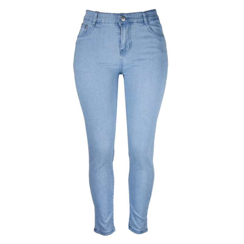 2021 High quality Women Skinny Jeans High Waist Stretch Denim Pencil Pants Classic Casual Bottoms for Daily Streetwear