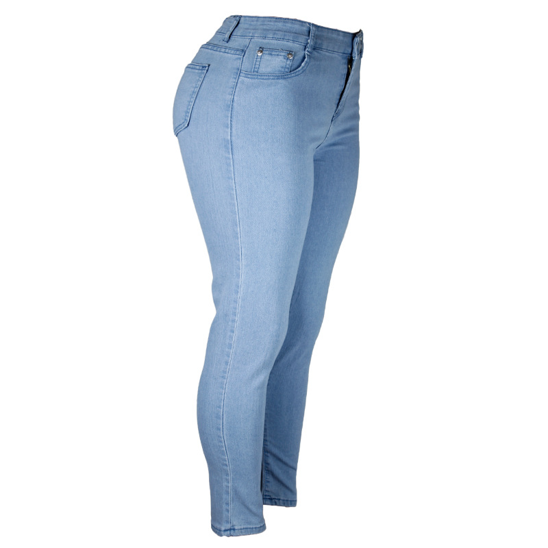 2021 High quality Women Skinny Jeans High Waist Stretch Denim Pencil Pants Classic Casual Bottoms for Daily Streetwear
