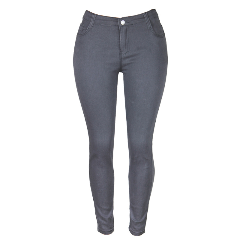2021 High quality Women Skinny Jeans High Waist Stretch Denim Pencil Pants Classic Casual Bottoms for Daily Streetwear