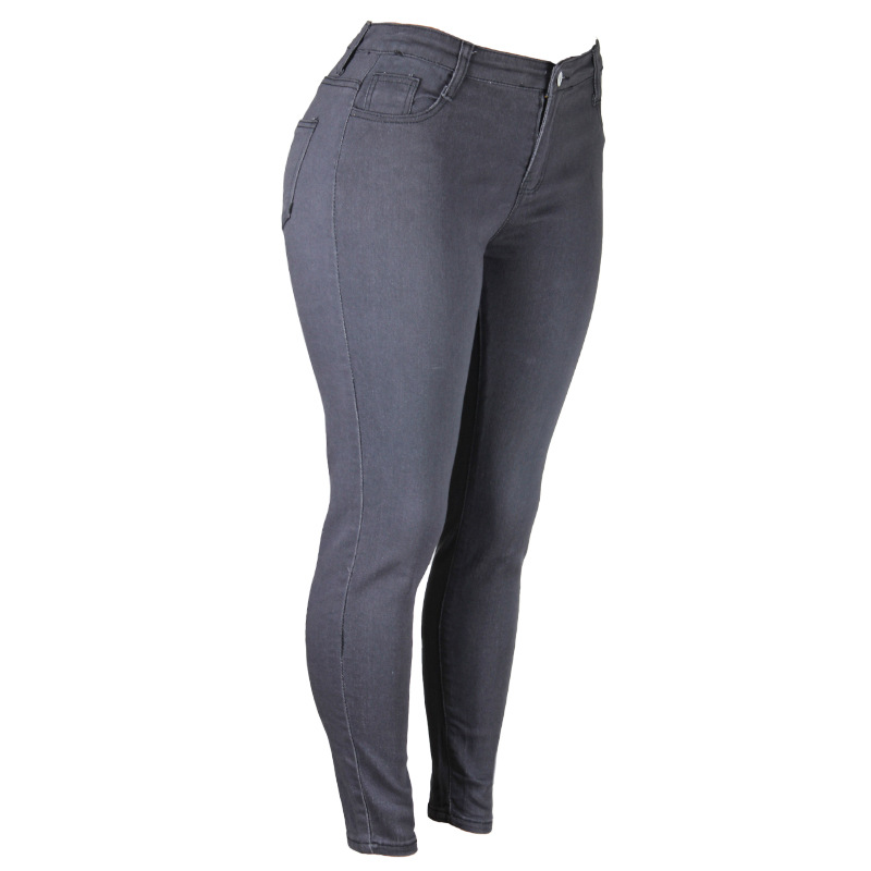 2021 High quality Women Skinny Jeans High Waist Stretch Denim Pencil Pants Classic Casual Bottoms for Daily Streetwear