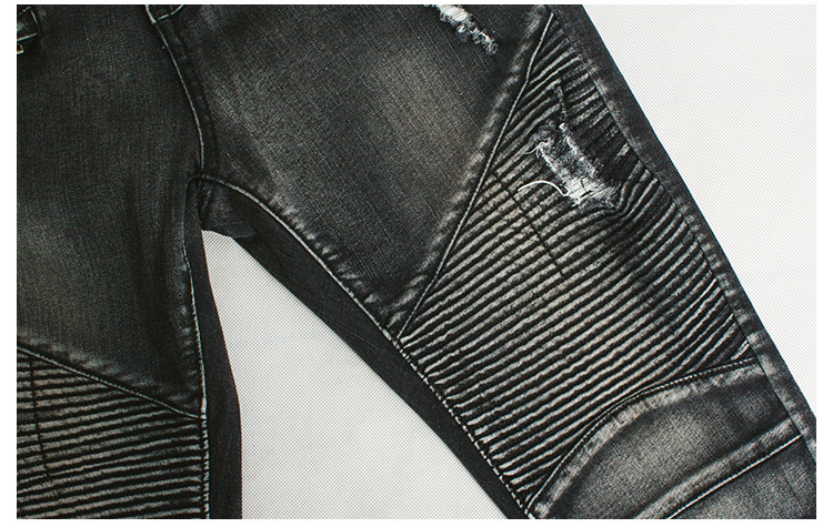 2021 High quality Skinny Jeans Woman Ripped Moto Biker Pencil Jeans Womens Denim Pants Black Trousers