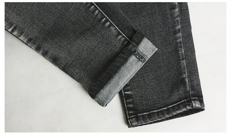 2021 High quality Skinny Jeans Woman Ripped Moto Biker Pencil Jeans Womens Denim Pants Black Trousers