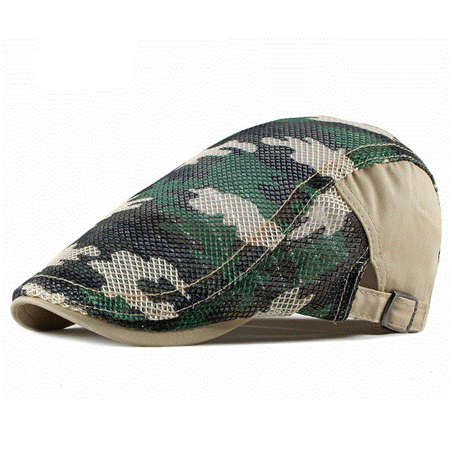 2021 High quality Unisex Summer Berets Hat Men Women Breathable Mesh Sun Visors Beret Caps Net Herringbone Flat Cap