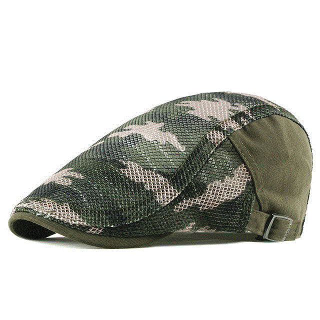 2021 High quality Unisex Summer Berets Hat Men Women Breathable Mesh Sun Visors Beret Caps Net Herringbone Flat Cap