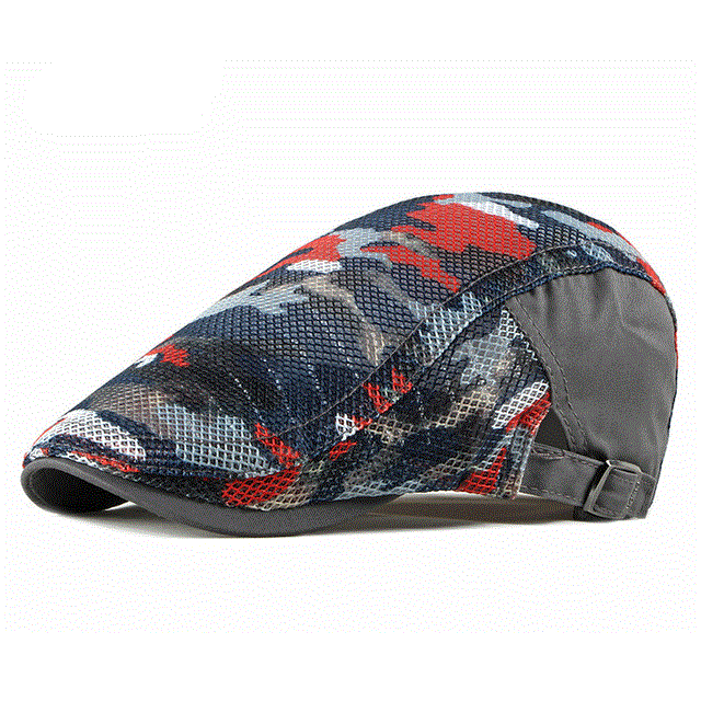 2021 High quality Unisex Summer Berets Hat Men Women Breathable Mesh Sun Visors Beret Caps Net Herringbone Flat Cap
