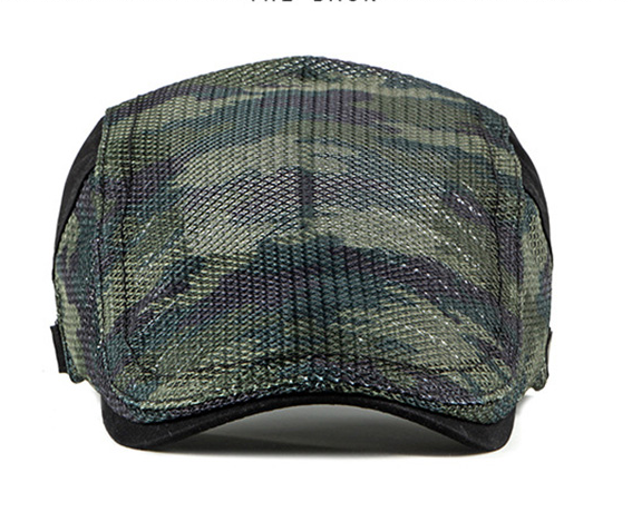 2021 High quality Unisex Summer Berets Hat Men Women Breathable Mesh Sun Visors Beret Caps Net Herringbone Flat Cap