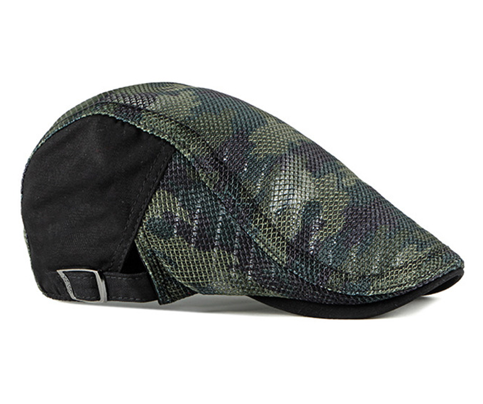 2021 High quality Unisex Summer Berets Hat Men Women Breathable Mesh Sun Visors Beret Caps Net Herringbone Flat Cap