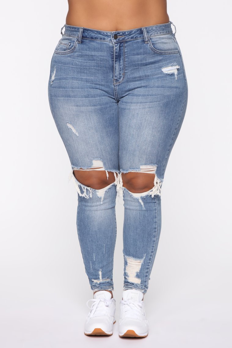 2021 High quality New Women's Plus Size Jeans Fashion Ripped Skinny Denim Pencil Pants Casual Stretch Jeans L-4XL