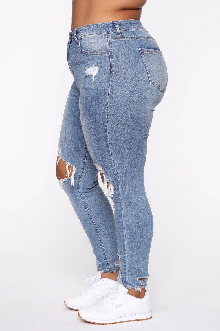 2021 High quality New Women's Plus Size Jeans Fashion Ripped Skinny Denim Pencil Pants Casual Stretch Jeans L-4XL