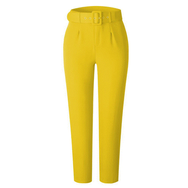 2021 High quality Women's Plus Size Trouser Solid Color High Waist Long Pant Bottom Pencil Pants for Office Lady