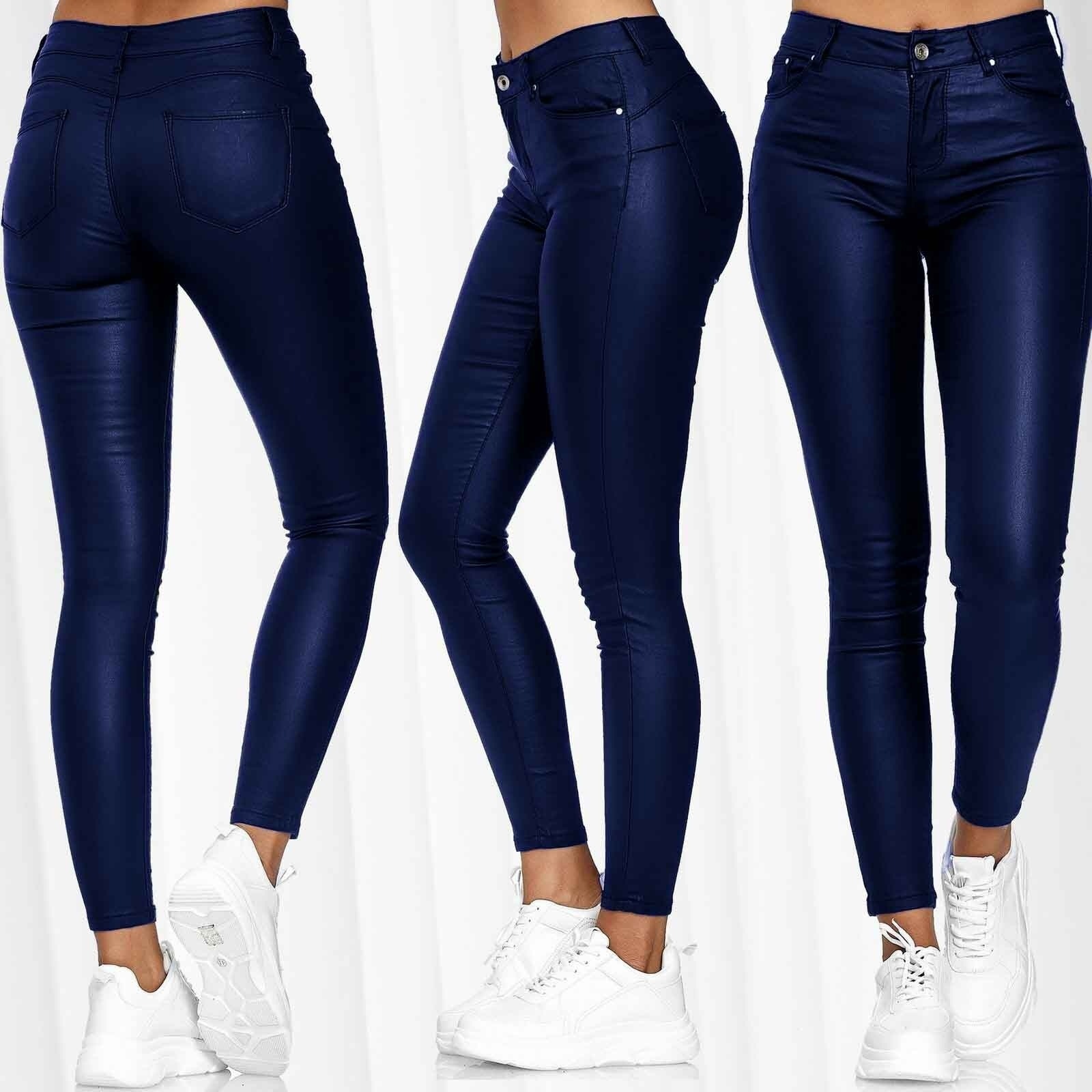 2021 High quality High Waist Pencil Pant  Faux Leather PU Long Trousers Casual Sexy Fashion Women Tight Trouser pants